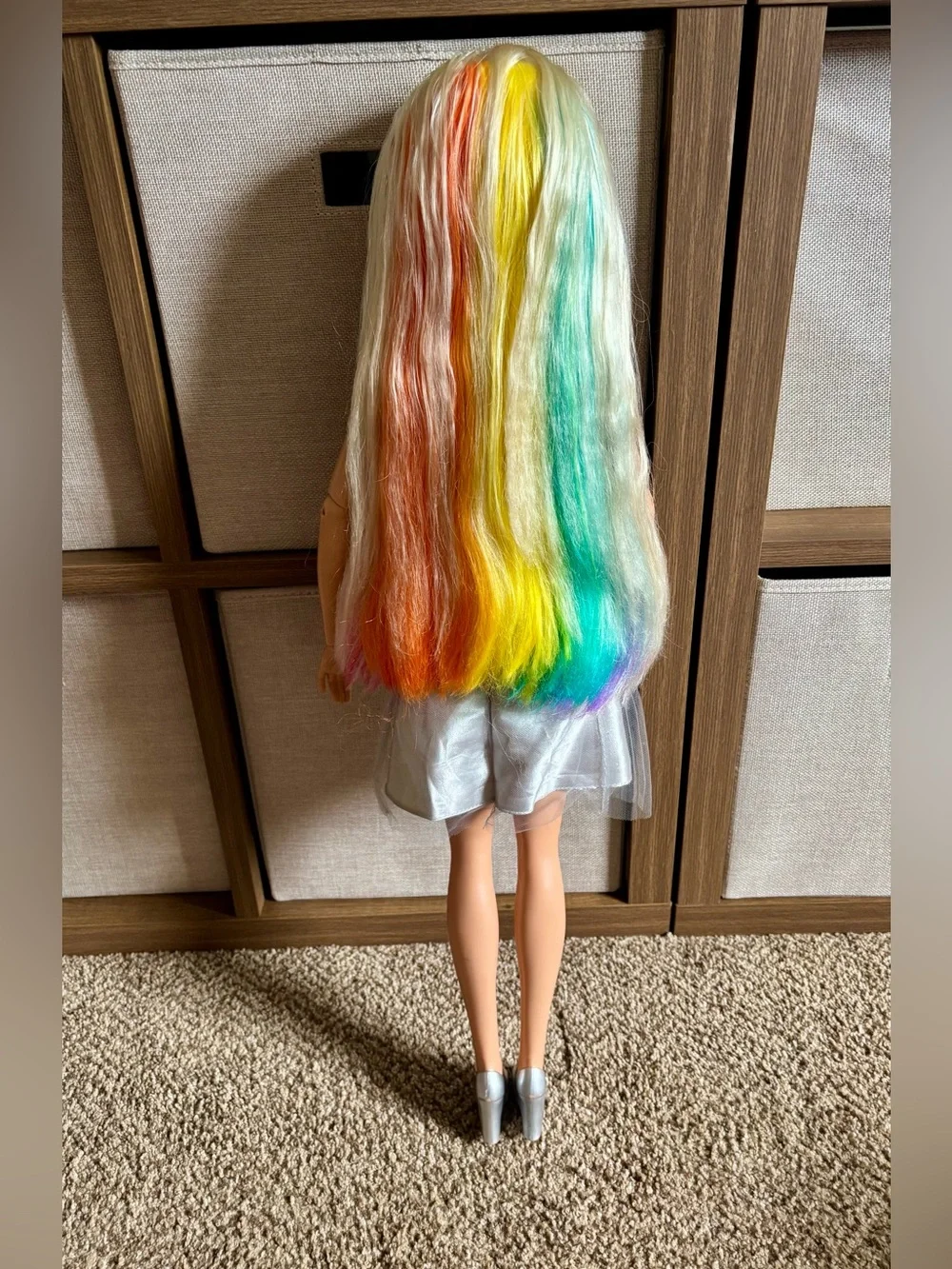 2016 Barbie Just Play Mattel My Size 28” Rainbow Sparkle Stripe Doll